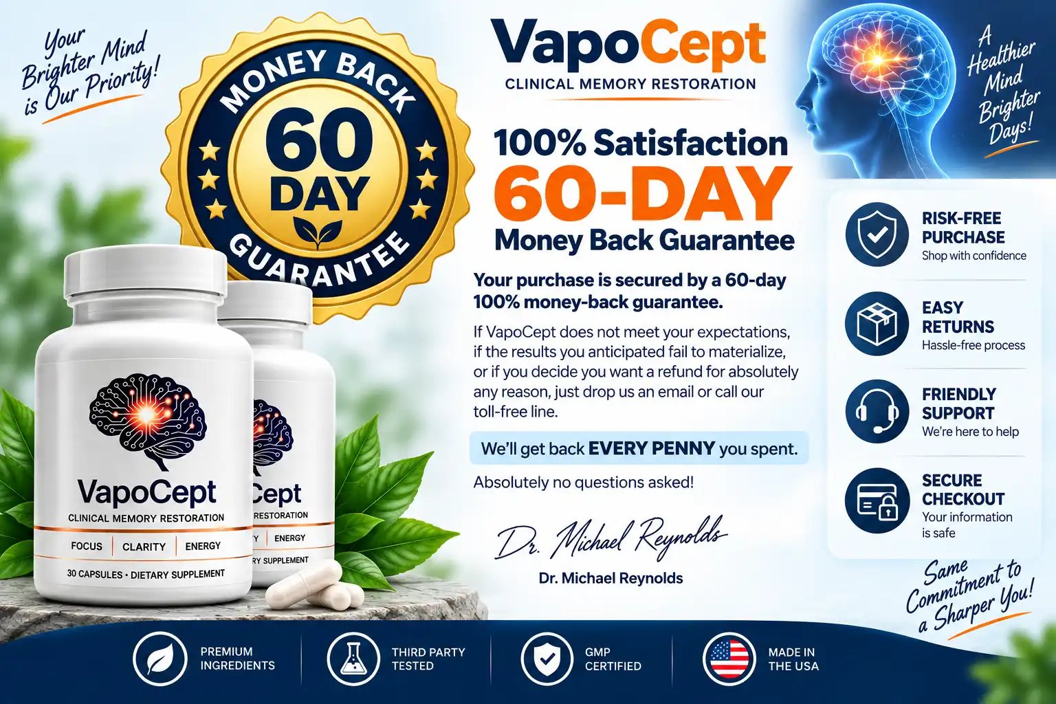 VapoCept 60-day money-back guarantee